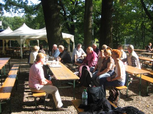 Das Ziel Wannsee,  Biergarten Loretta ist erreicht